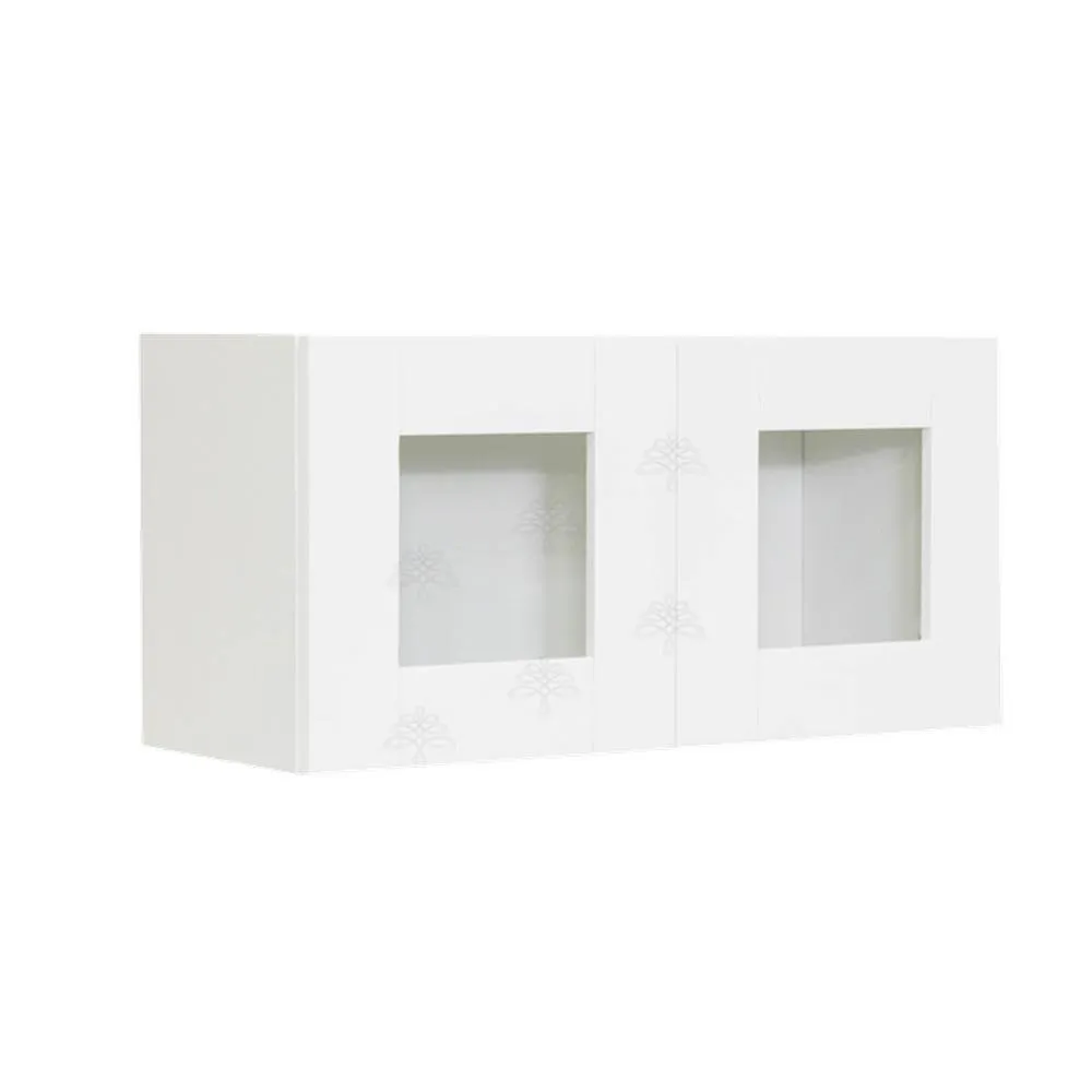 LIFEART CABINETRY Anchester Assembled 36 in. x 12 in. x 12 in. Wall Mullion Door Cabinet with 2-Doors in White, photo 2 of 11