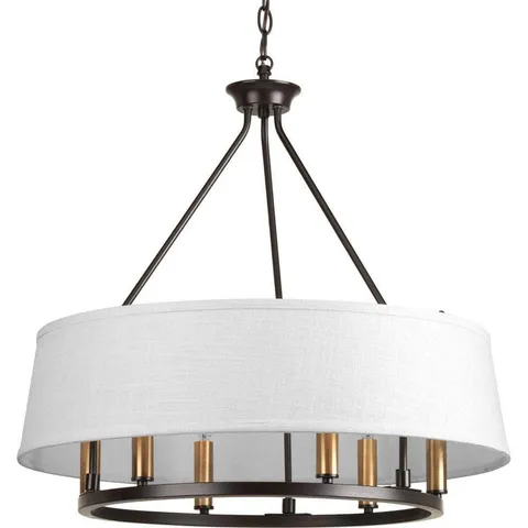 Cherish 6-Light Coastal Chandelier in Antique Bronze