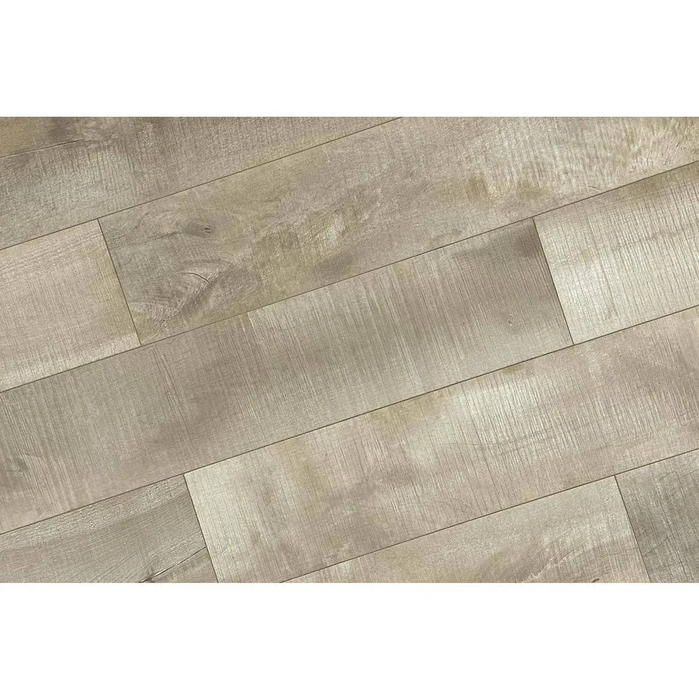 Montserrat Summa Antique Pearl 14 mm T x 7.75 in. W HDF Waterproof AC5 Click Lock Laminate Wood Flooring (23.09 sq. ft./case), photo 4 of 9