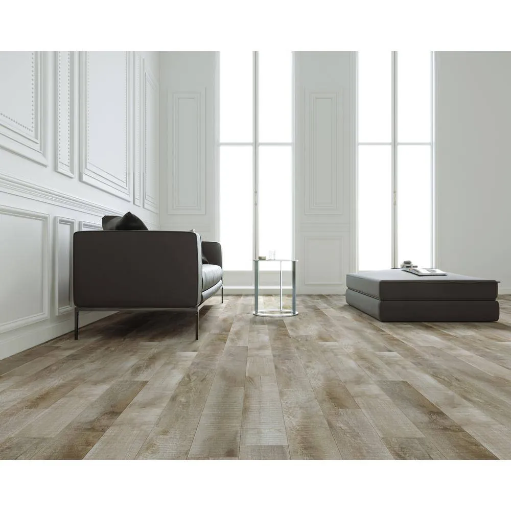 Montserrat Summa Antique Pearl 14 mm T x 7.75 in. W HDF Waterproof AC5 Click Lock Laminate Wood Flooring (23.09 sq. ft./case), photo 8 of 9