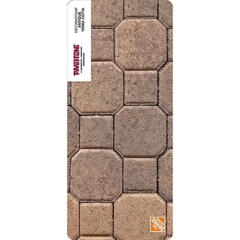 Paper Sample Only of Decorastone 9.06 in long · 5.51 in wide · 2.36 in high Antq Terra Cotta Concrete Paver