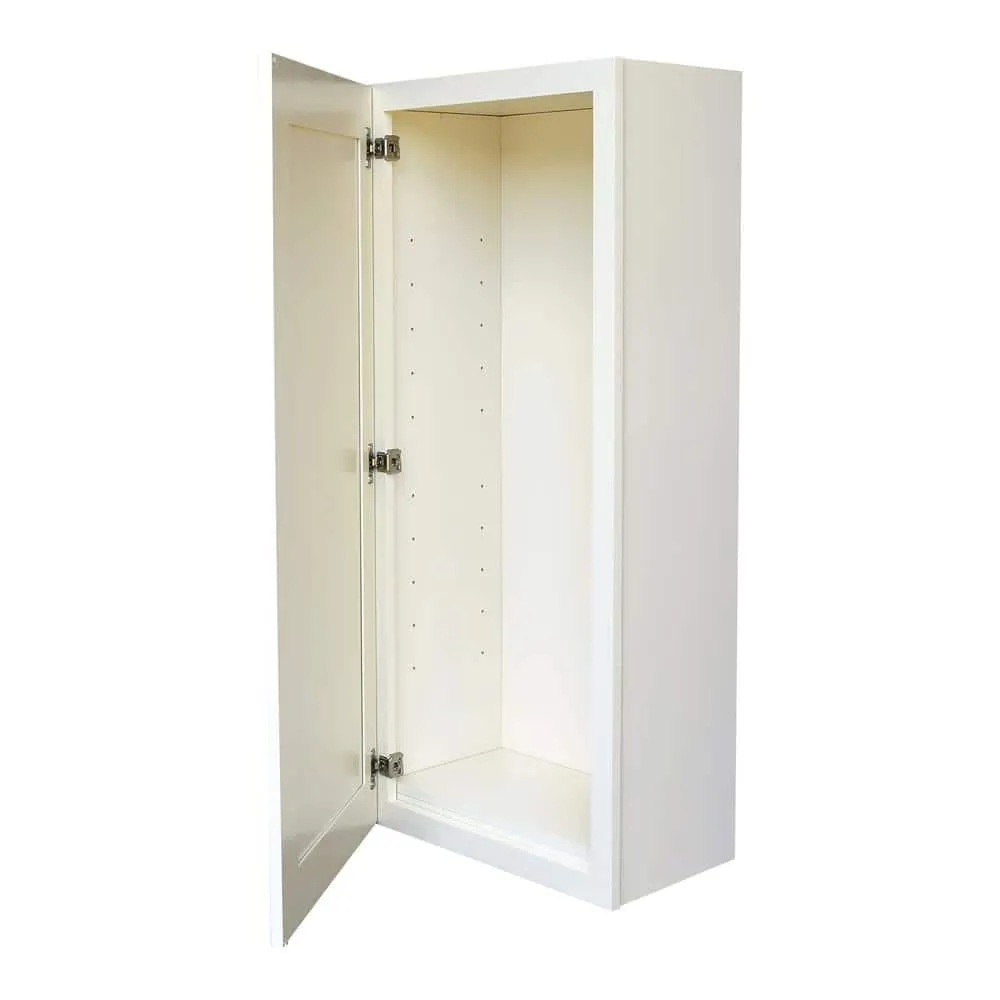 Plywell Ready to Assemble 18x30x12 in. High Single Door Wall Cabinet in Antique White, photo 3 of 4