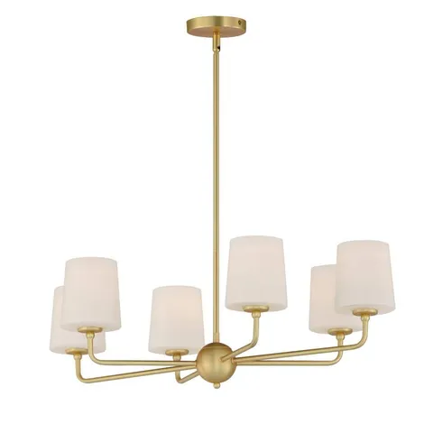 Bristol 6-Light Satin Brass Chandelier