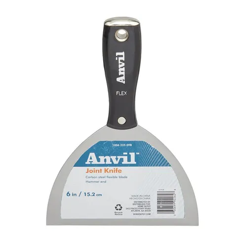 6 in. Steel Joint Knife with Plastic Handle and Hammer End