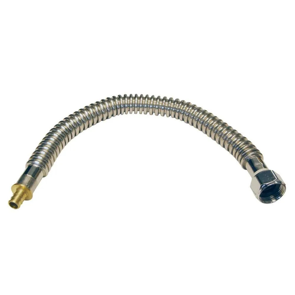 Apollo 1/2 in. Stainless Steel PEX Barb x 3/4 in. Female Pipe Thread x 18 in. Water Heater Connector, photo 12 of 17