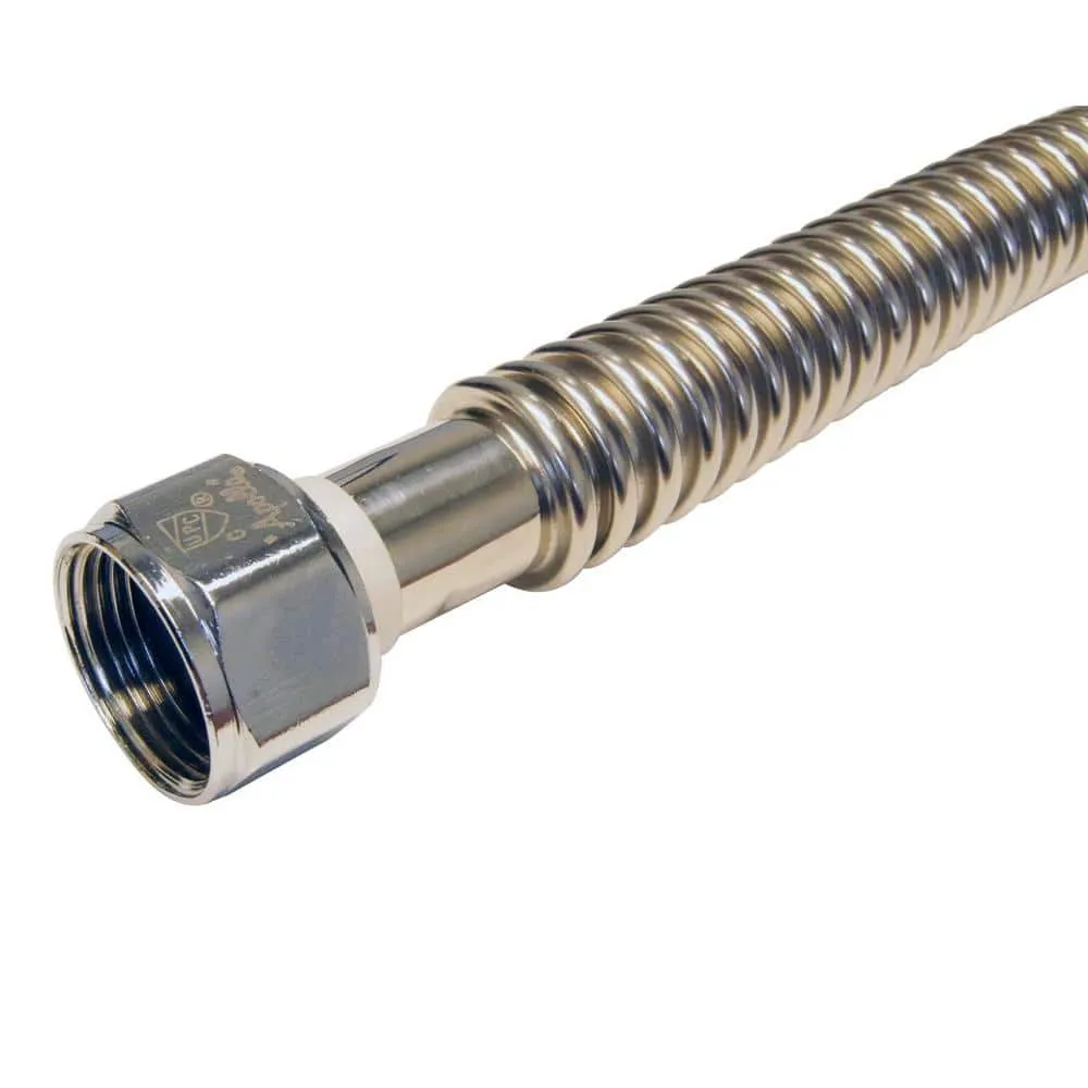 Apollo 1/2 in. Stainless Steel PEX Barb x 3/4 in. Female Pipe Thread x 18 in. Water Heater Connector, photo 13 of 17