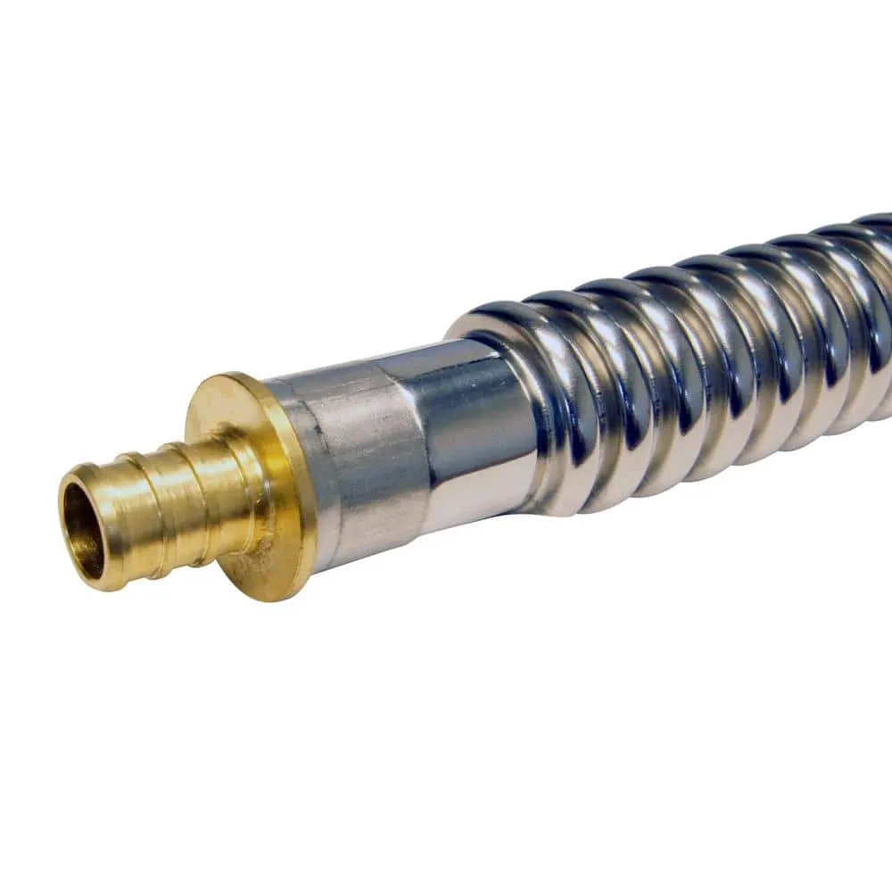 Apollo 1/2 in. Stainless Steel PEX Barb x 3/4 in. Female Pipe Thread x 18 in. Water Heater Connector, photo 14 of 17