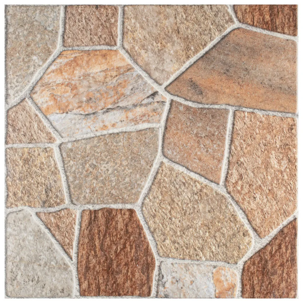 Merola Tile Leticia Beige 17-3/4 in. x 17-3/4 in. Ceramic Floor and Wall Tile (24.42 sq. ft./Case), photo 3 of 6