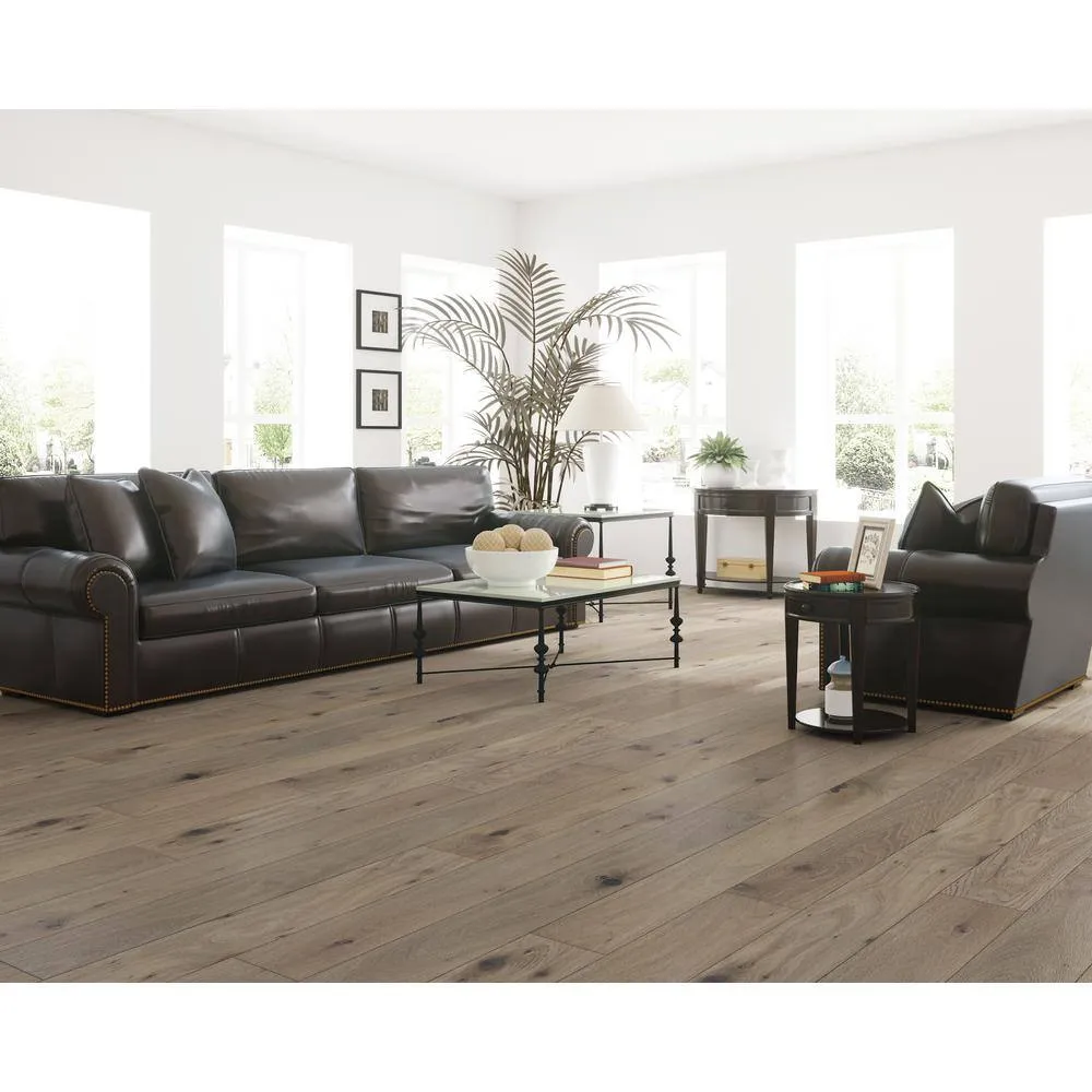 ACQUA FLOORS Arlet Oak 1/4 in. T x 5 in. W Click Lock Wire Brushed Engineered Hardwood Flooring (16.68 sq.ft./case), photo 3 of 7