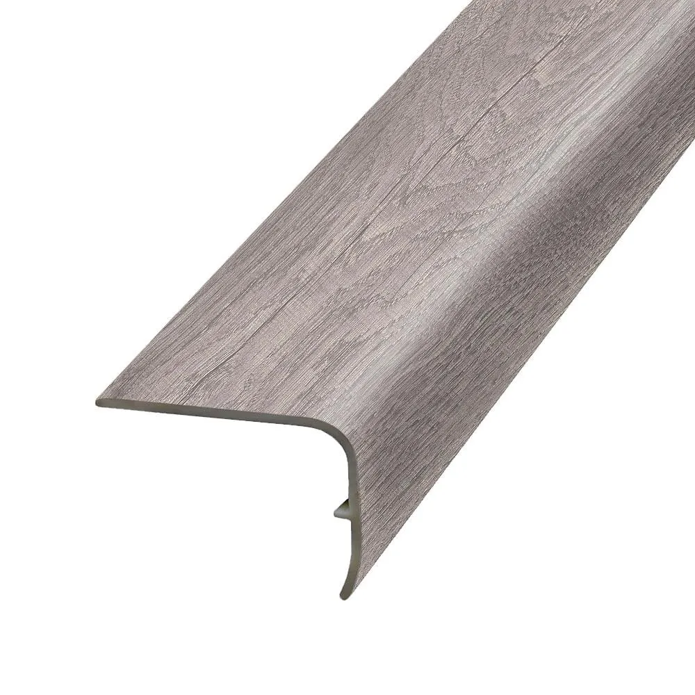 Flint Grey 1.32 in. Thick x 1.88 in. Wide x 78.7 in. Length Vinyl Stair Nose Molding, photo 2 of 4