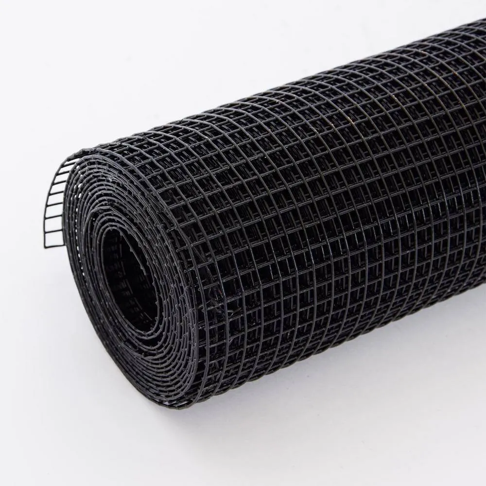 ATENGNES 36 in. x 50 ft. 19-Gauge 1/2 in. Black Vinyl Coated Hardware Cloth Welded Wire Fence Improvement and Chicken Coop, photo 3 of 10
