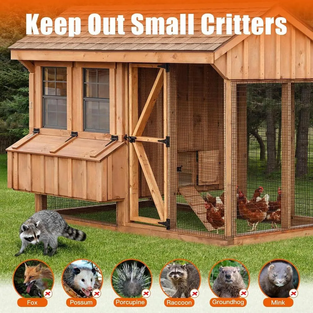 ATENGNES 36 in. x 50 ft. 19-Gauge 1/2 in. Black Vinyl Coated Hardware Cloth Welded Wire Fence Improvement and Chicken Coop, photo 9 of 10