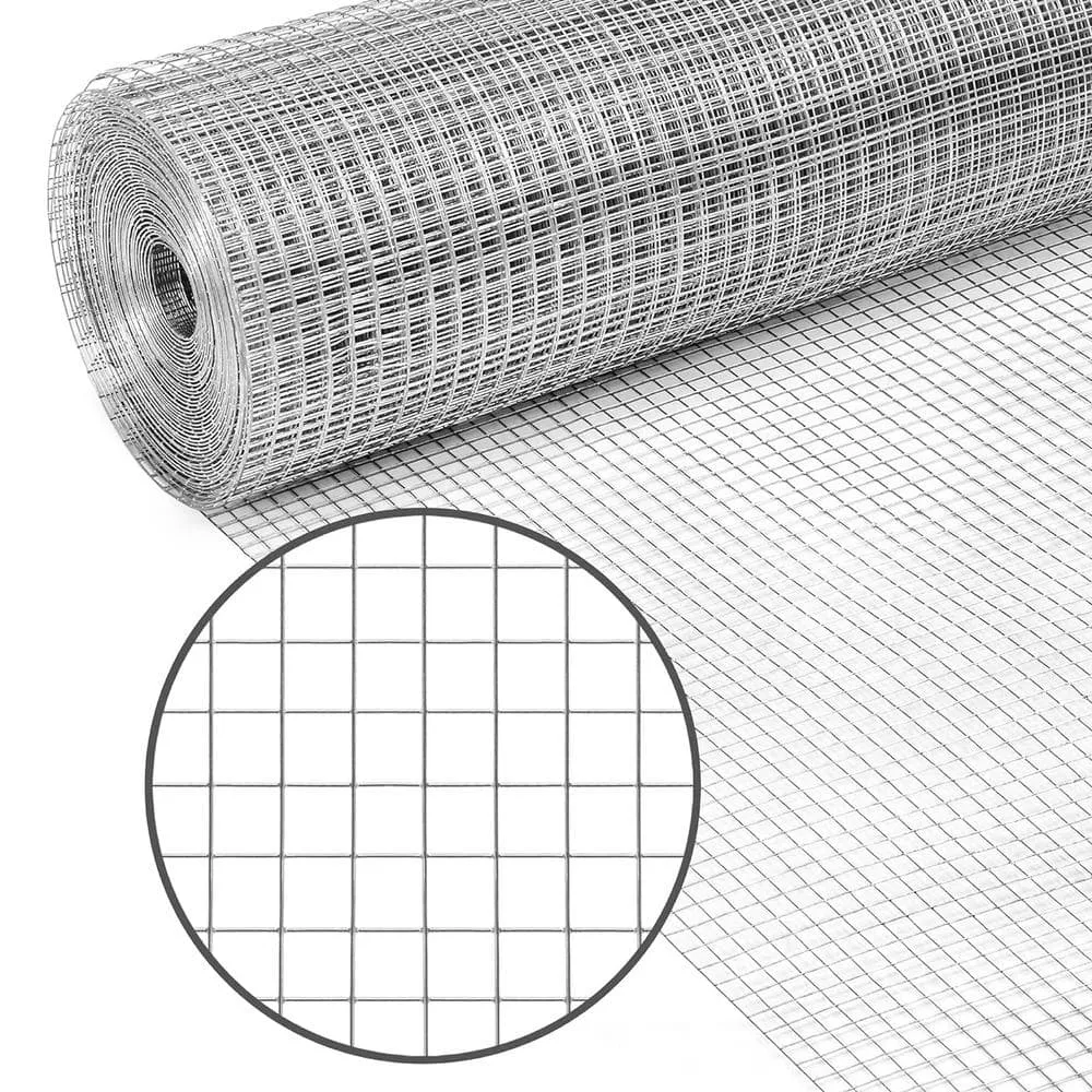 ATENGNES 48 in. x 100 ft. 23-Gauge Galvanized 1/4 in. Chicken Wire Hardware Cloth Fencing Netting Mesh Rolls Garden Rabbit Fence, photo 2 of 10