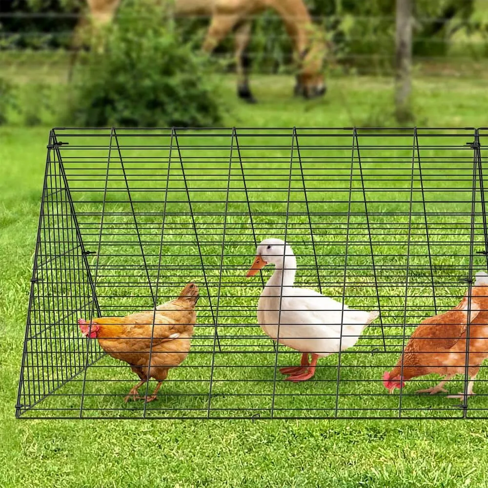 ATENGNES 118.1 in. x 28 in. x 24.2 in. Outside Portable Chicken Tunnels Fence Kit Suitable for Chickens, Ducks, Rabbits, photo 2 of 10