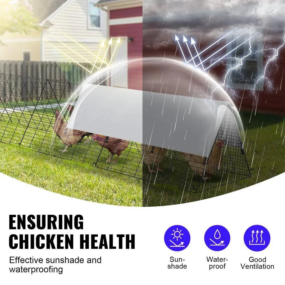 ATENGNES 157.5 in. x 39.4 in. x 24.2 in. Outside Portable Chicken Tunnels with Corner Frames Fence Kit for Ducks, Rabbits, photo 5 of 10