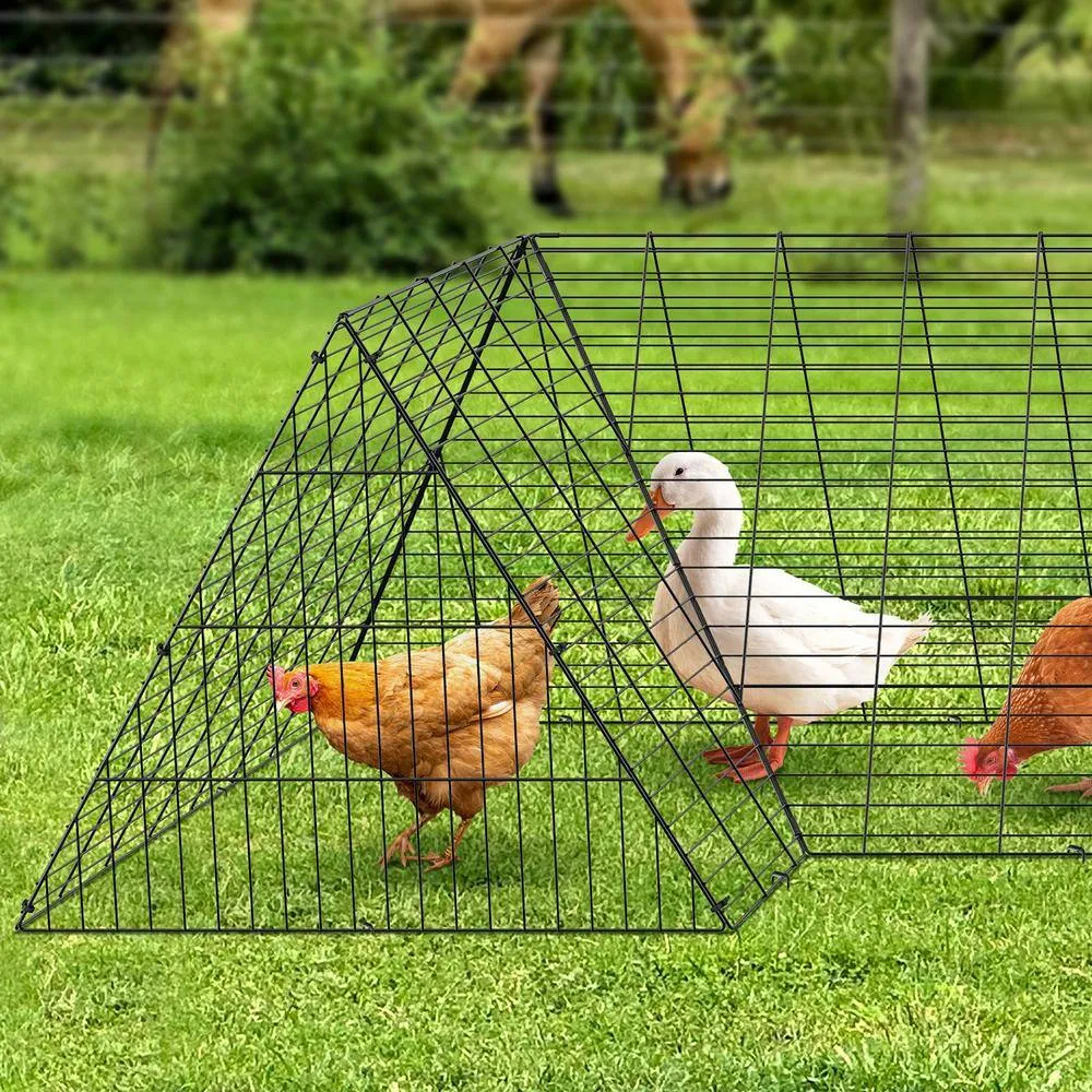 ATENGNES 157.5 in. x 39.4 in. x 24.2 in. Outside Portable Chicken Tunnels with Corner Frames Fence Kit for Ducks, Rabbits, photo 2 of 10