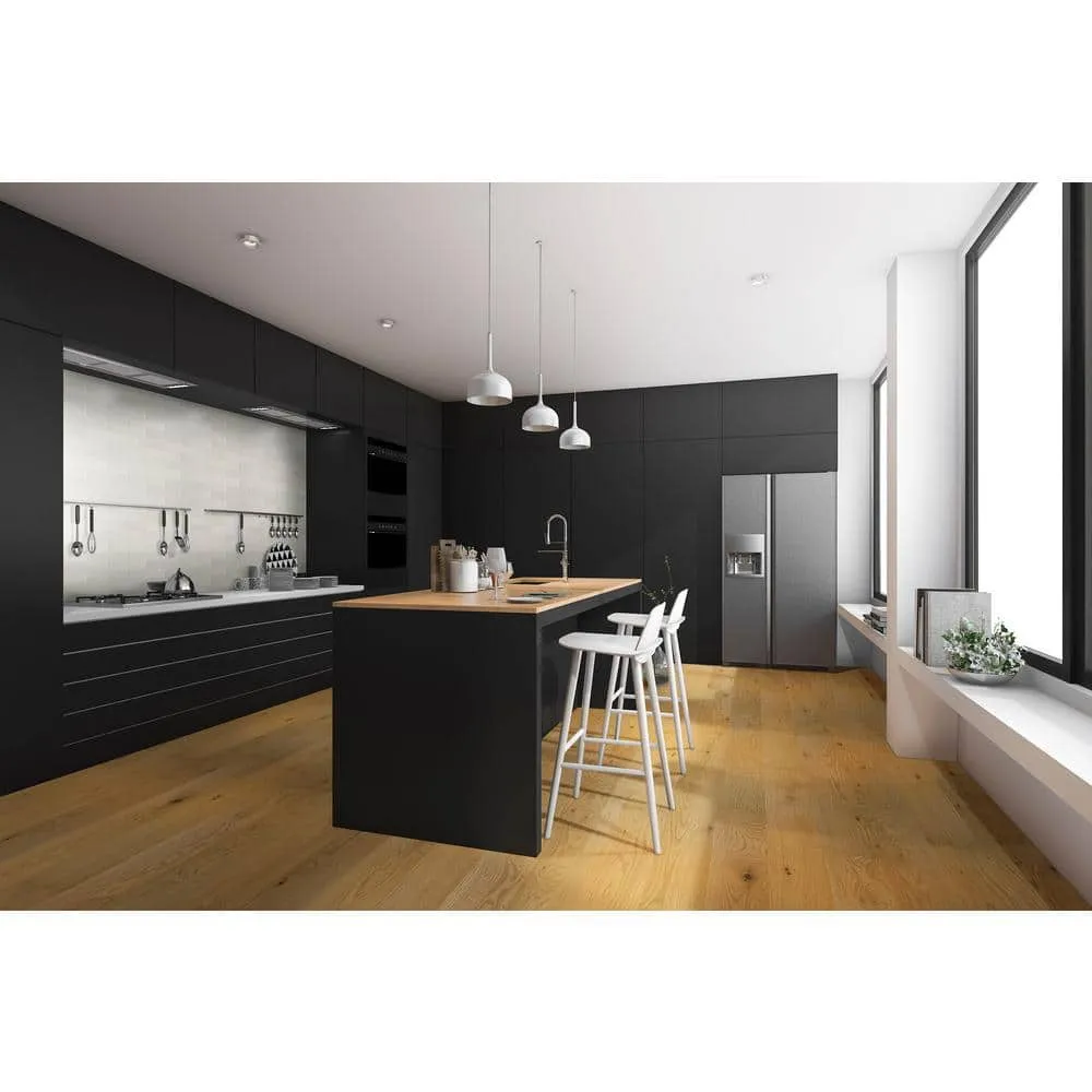 A&A Surfaces Woodridge Aurora Gold Oak 0.28 in. x 6.5 in. Waterproof Wire Brushed Engineered Hardwood Flooring (21.67 sq. ft./case), photo 4 of 9