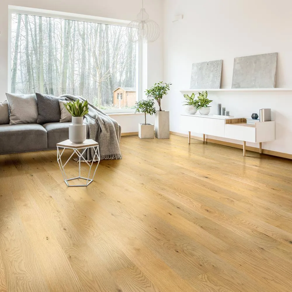 A&A Surfaces Woodridge Aurora Gold Oak 0.28 in. x 6.5 in. Waterproof Wire Brushed Engineered Hardwood Flooring (21.67 sq. ft./case), photo 5 of 9