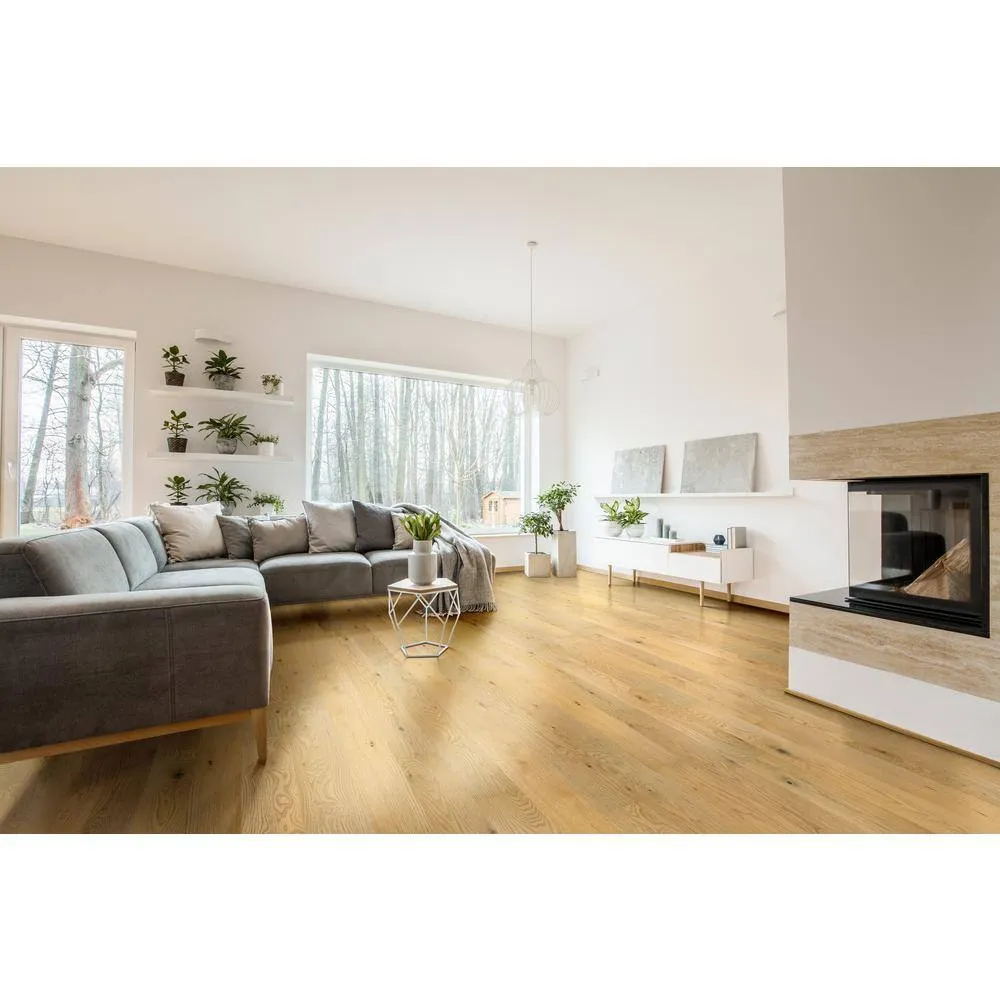A&A Surfaces Woodridge Aurora Gold Oak 0.28 in. x 6.5 in. Waterproof Wire Brushed Engineered Hardwood Flooring (21.67 sq. ft./case), photo 2 of 9