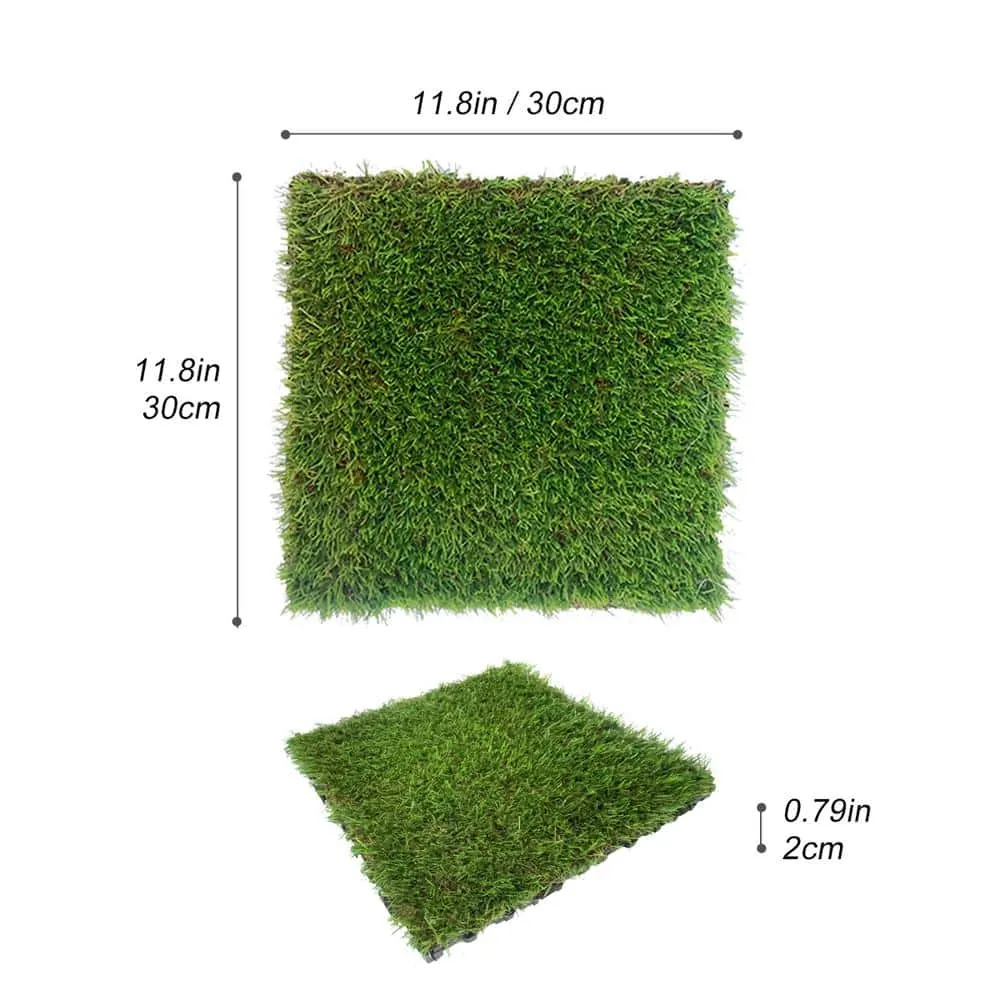 WRIGHTMASTER 0.98ft. x 0.98ft. Glass Deck PE and PP Composite Interlocking Deck Tile in Autumn Grass (33.5 sq. ft. Per Box), photo 5 of 6