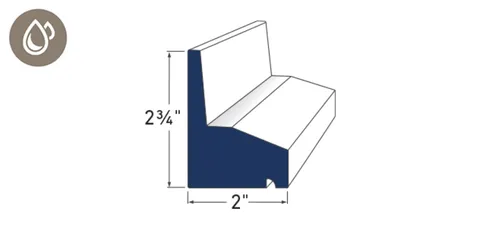 Water Table Moulding White 2-3/4 in × 2 in × 18 ft