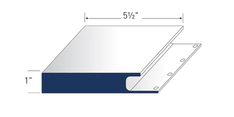PVC 3-1/2 Casing With J-Channel AZM7968-16 1 in × 5-1/2 in × 12 ft