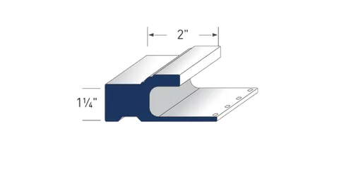 J-Channel Brick Moulding 1-1/4 in × 2 in × 16 ft
