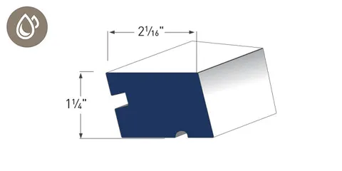 Window Sill Nose Moulding 1-1/4 in × 2-1/16 in × 12 ft