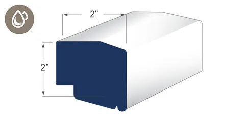 Large Sill Nose 2 in × 2 in × 16 ft