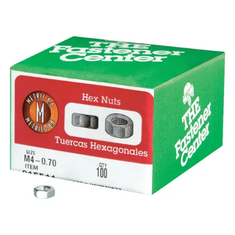 M4-0.70 mm Zinc-Plated Steel Metric Hex Nut, 100-Pack