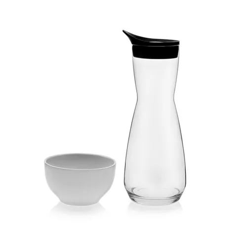 Make Your Own Mimosa Bar 6-piece Carafe and Garnish Bowl Set with Carafe Lids