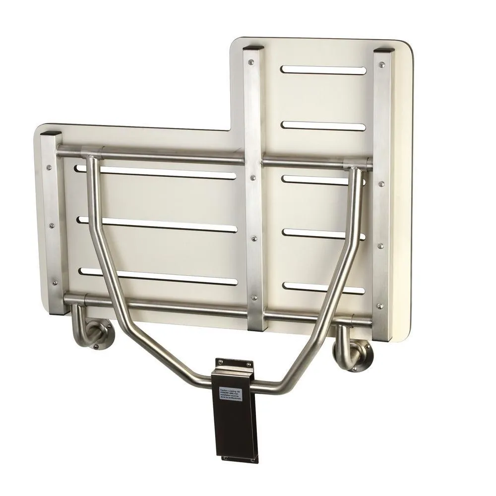 Adascape 28 in. x 21 in. WallMounted Fold Down Shower Seat in Brushed Stainless Steel ADA Compliant, photo 2 of 2