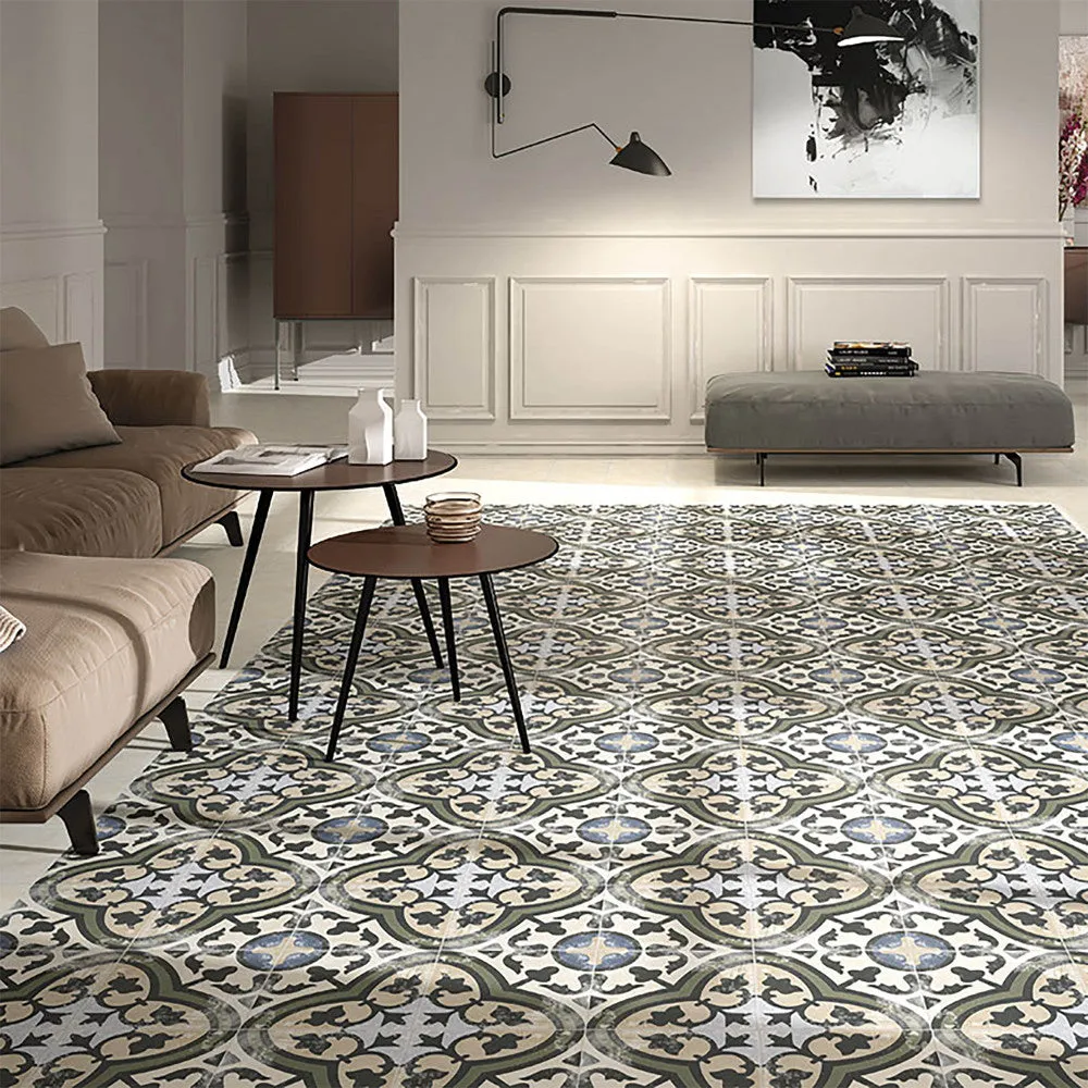 Merola Tile Arte Evoque Carthusian 9-3/4 in. x 9-3/4 in. Porcelain Floor and Wall Tile, photo 3 of 8