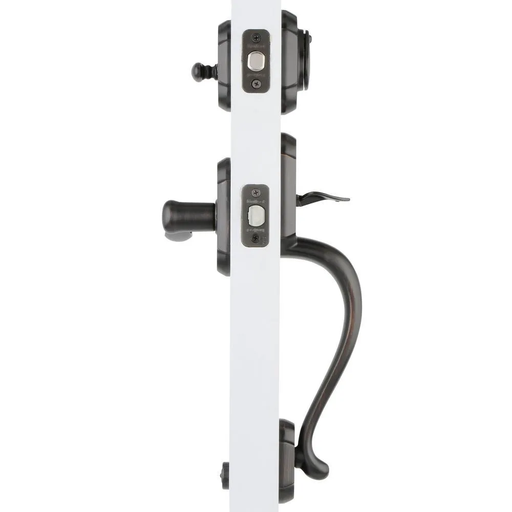 Austin Venetian Bronze Single Cylinder Door Handleset with Austin Entry Door Lever Featuring SmartKey Security, photo 5 of 10