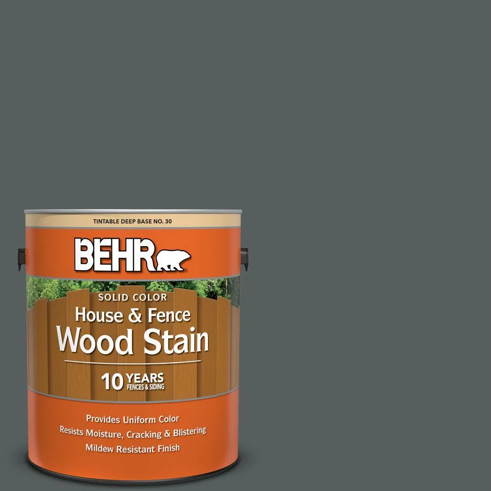 BEHR 5 gal. #N500-6 Graphic Charcoal Solid Color House and Fence Exterior Wood Stain, photo 13 of 13