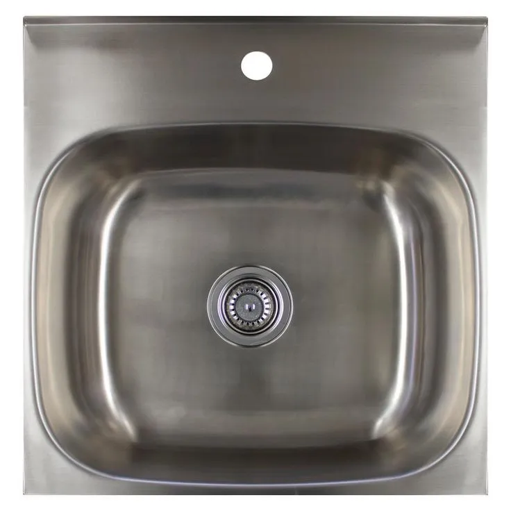 All-in-One 22 in. x 22 in. x 35 in. Metal Drop-In Laundry/Utility Sink and Cabinet in Black, photo 8 of 12