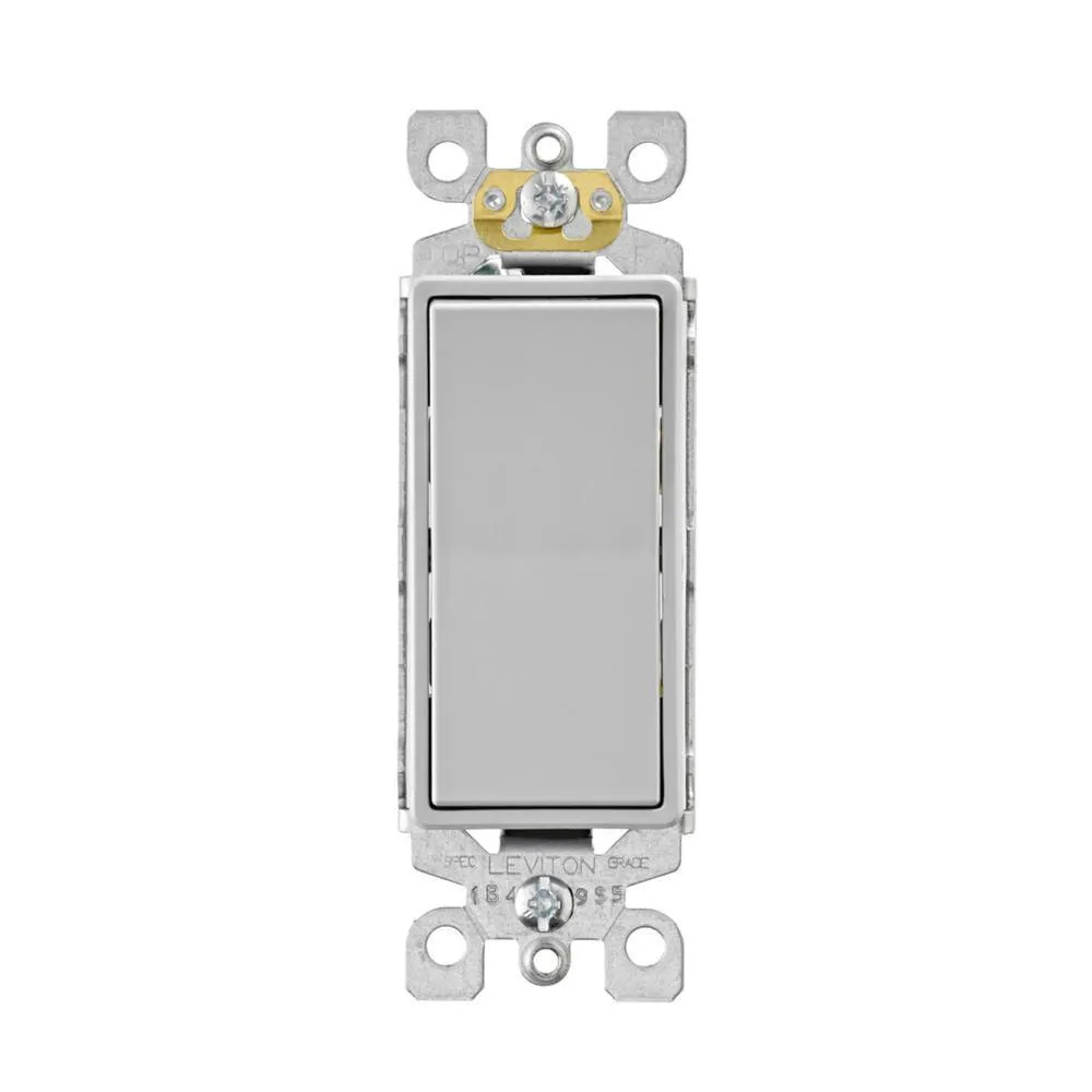 Decora 15 Amp Single Pole Rocker AC Quiet Light Switch, White (10-Pack), photo 5 of 10