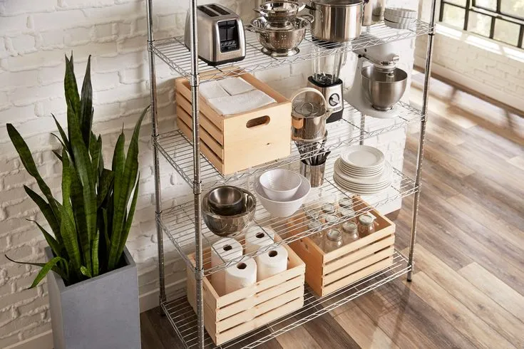 Style Selections 18-in D x 47.7-in W x 72-in H 5-Tier Steel Utility Freestanding Shelving Unit, photo 6 of 8