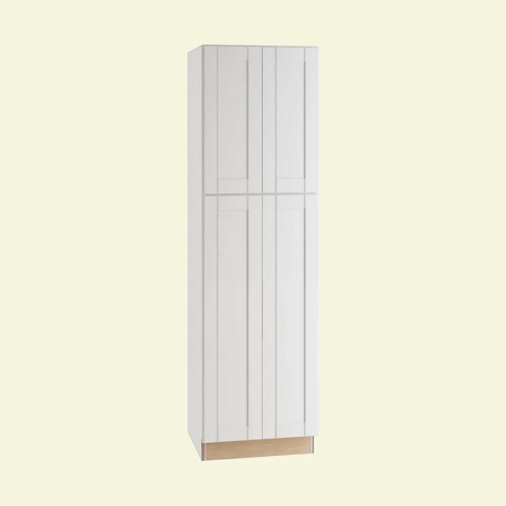 Vesper White Shaker Assembled Plywood 18 in. x 84 in. x 24 in. Utility Pantry Kitchen Cabinet with Soft Close, photo 6 of 8