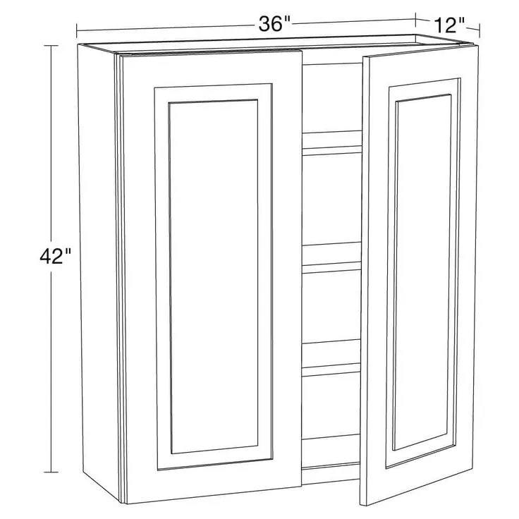 Home Decorators Collection Grayson 36 in. W x 12 in. D x 42 in. H Assembled Plywood Wall Kitchen Cabinet in Mythic Blue with Soft Close, photo 5 of 5