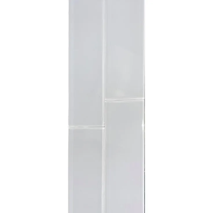 ABOLOS Metro Snow White Subway 3 in. x 12 in. Glossy Glass Wall Tile (10 sq. ft. / case), photo 2 of 4