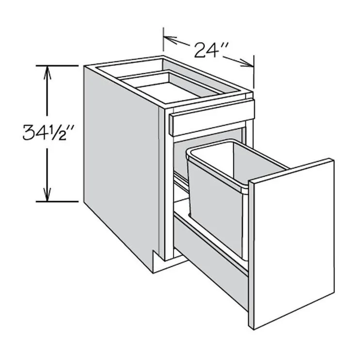 allen + roth Stonewall 15-in W x 34.5-in H x 24-in D Stone Maple Door and Drawer Base Semi-Custom Cabinet, photo 3 of 5