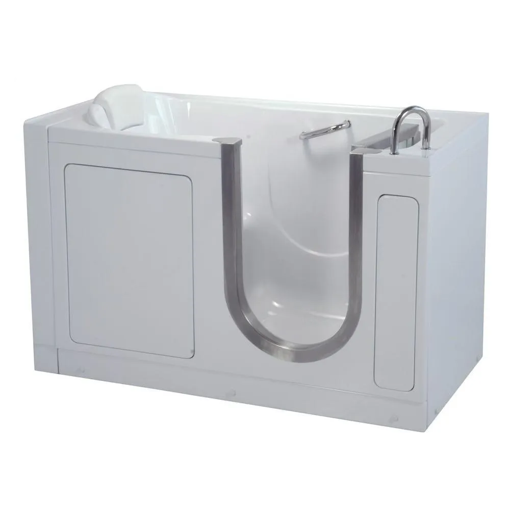Ella Deluxe 4.58 ft. x 30 in. Acrylic Walk-In Soaking Bathtub in White with Right Drain/Door, photo 6 of 15