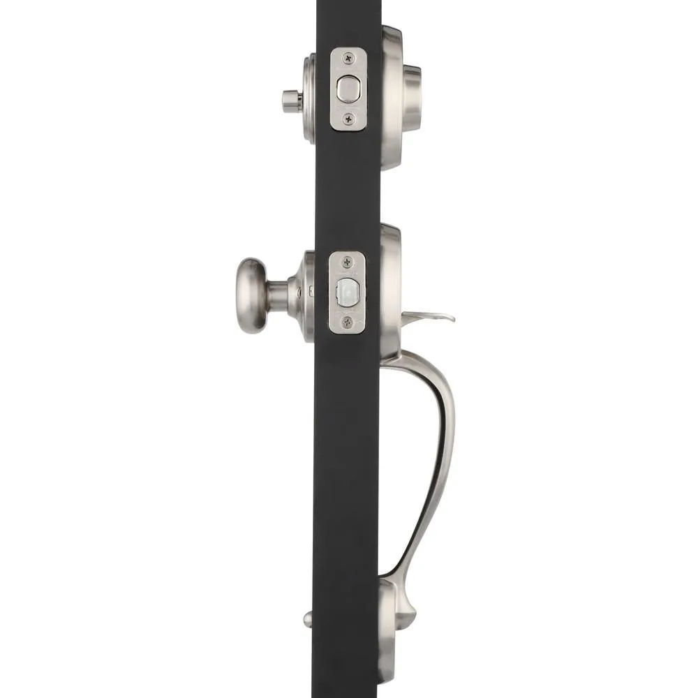 Chelsea Satin Nickel Single Cylinder Door Handleset with Juno Door Knob Featuring SmartKey Security, photo 6 of 7