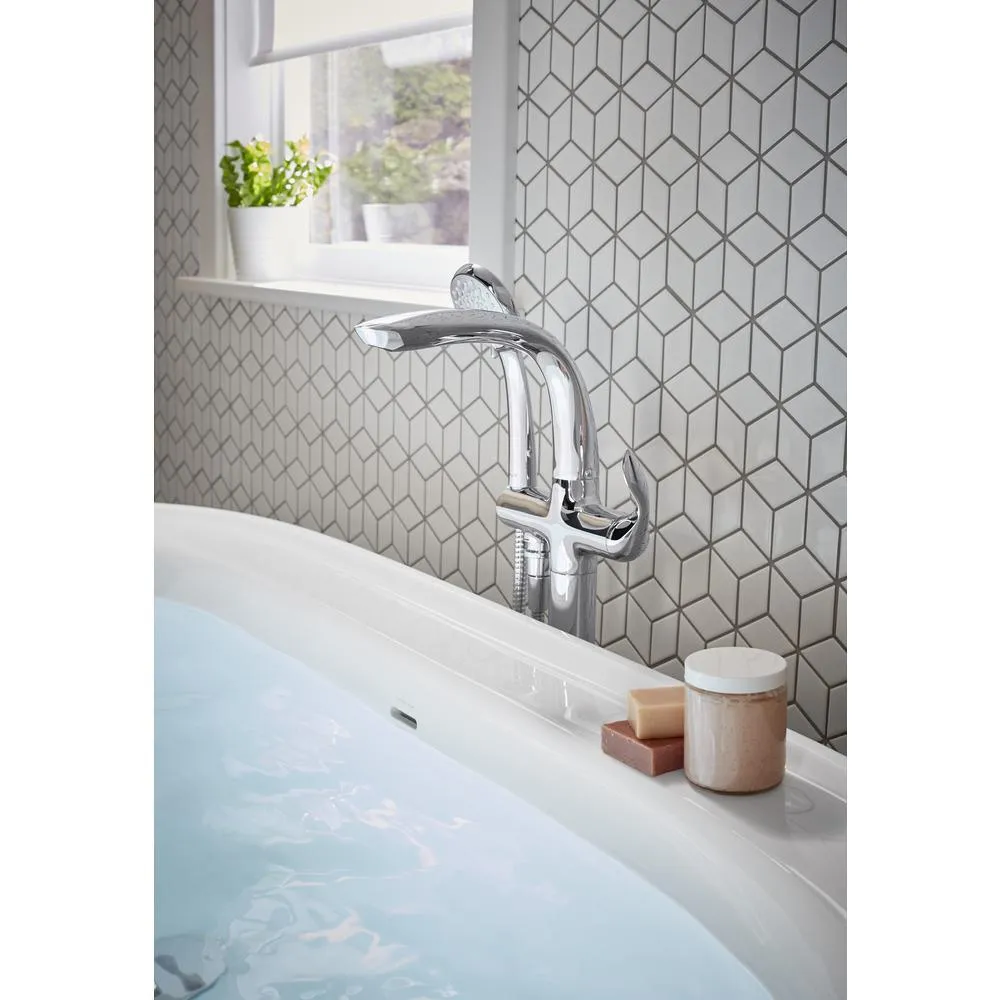 Spectacle 60 in. x 32 in. Acrylic Oval Freestanding Bathtub with Overflow and Drain, photo 8 of 13