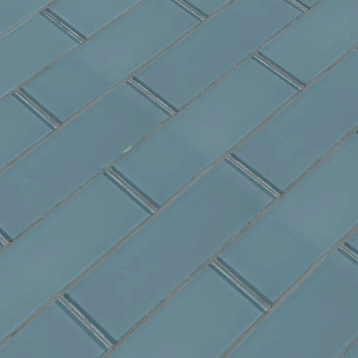 MSI Harbor 3 in. x 9 in. x 8mm Glossy Glass Gray Subway Tile (3.8 sq. ft. / case), photo 4 of 5