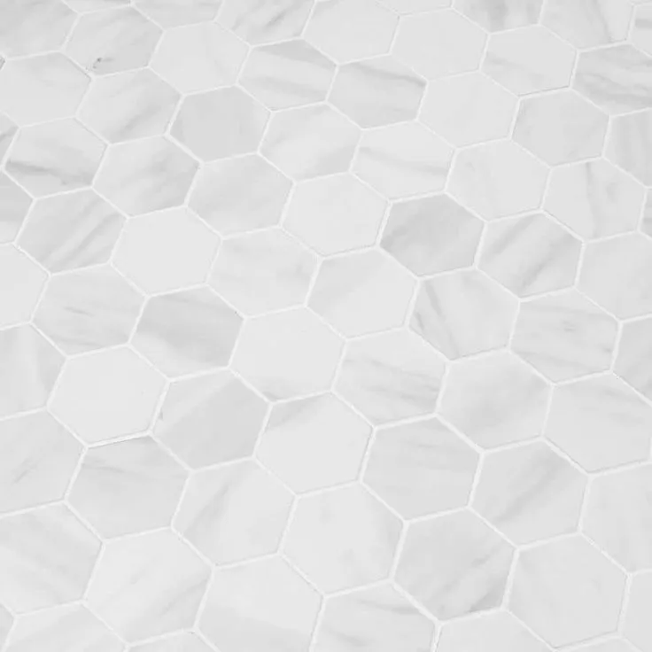 MSI Kolasus White Hexagon 12 in. x 12 in. x 10mm Matte Porcelain Mesh-Mounted Mosaic Tile (8 sq. ft. / case), photo 2 of 6