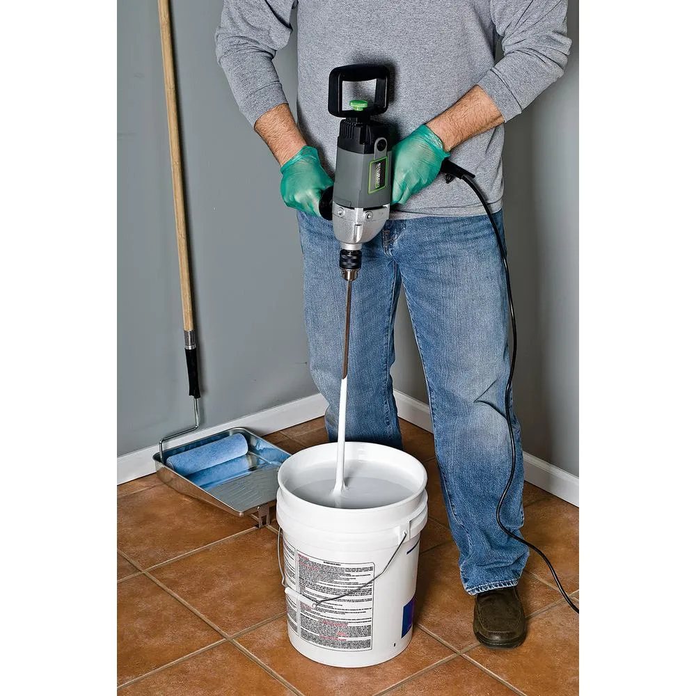 Genesis 120-Volt 1/2 in. Variable Speed Spade Handle Electric Drill with Lock-On Button and Auxiliary/Spade Handles, photo 2 of 5