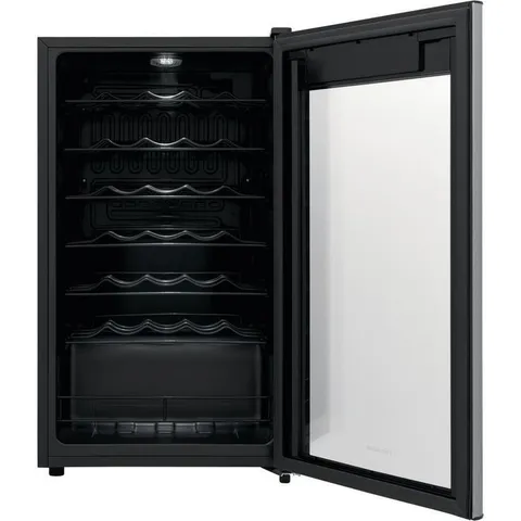 34-Bottle Capacity Black Freestanding Wine Chiller