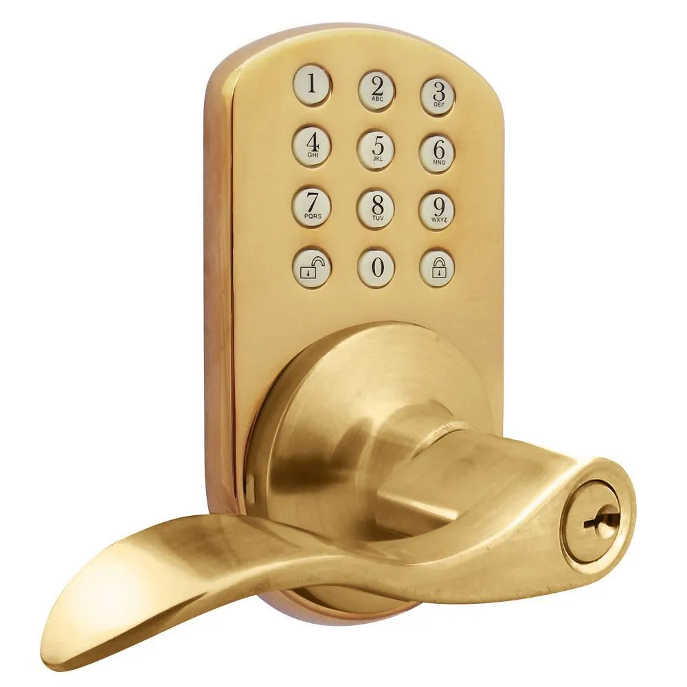 Morning Industry Oil Rubbed Bronze Keyless Entry Deadbolt and Lever Handle Door Lock with Electronic Digital Keypad, photo 9 of 13